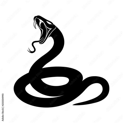 Sign of a black snake on a white background. Stock Vector | Adobe Stock