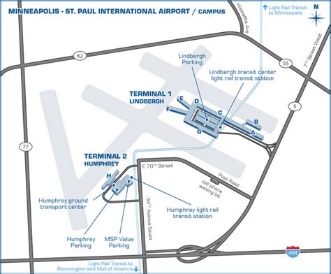 Minneapolis Airport Terminal Map - United States Map