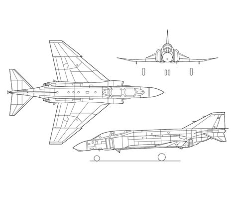 McDonnell Douglas F-4 Phantom II Blueprint - Download free blueprint ...