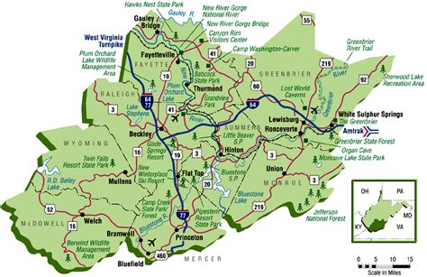 GREENBRIER RIVER TRAIL MAP WEST VIRGINIA - ToursMaps.com