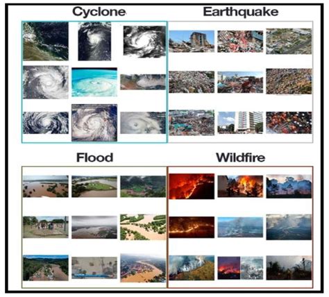 Different classes of natural disasters from dataset. | Download ...