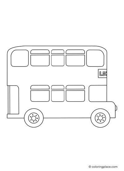 Double decker bus – Coloring Place