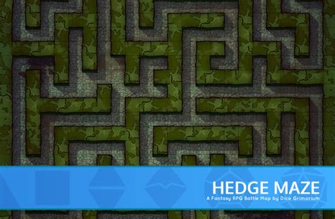 Hedge Maze - D&D Map for Roll20 And Tabletop - Dice Grimorium