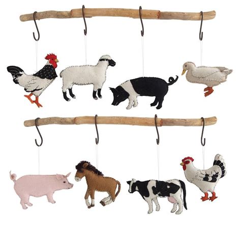 Felt Farm Animal Ornaments | Felt animals, Animal ornament, Felt ornaments