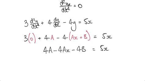 Solving Non-Homogenous Second Order Differential Equations - YouTube