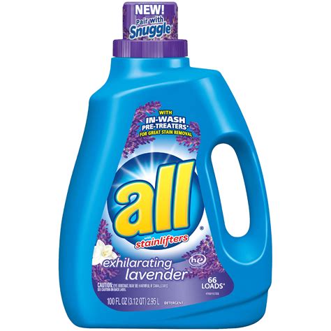 all Liquid Laundry Detergent, Exhilarating Lavender, 100 Ounce, 66 ...