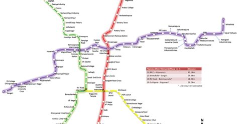 THE ROVER PRESS BOOK: Bangalore Namma Metro Route map ( Phase1 and Phase 2)