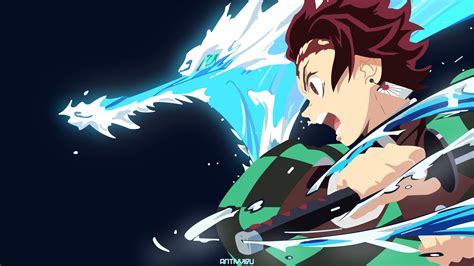 Tanjiro Kamado, Kimetsu no Yaiba, Minimalist, 4K, #143 Wallpaper PC Desktop