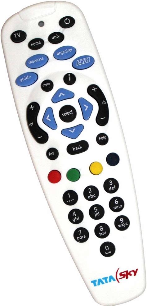 Buy TATA SKY DTH REMOTE CONTROL WHITE WITH LED FOR TATASKY SET TOP BOX ...