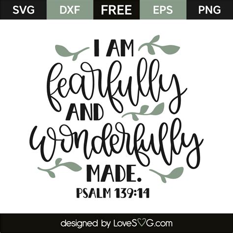 Psalm 139:14 | Lovesvg.com