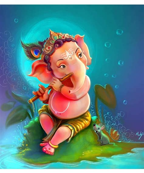 Ganapati | Ganesha painting, Baby ganesha, Lord ganesha paintings