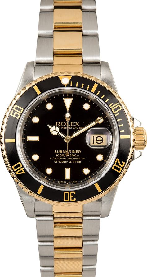 Rolex Submariner 16613 Black and Gold