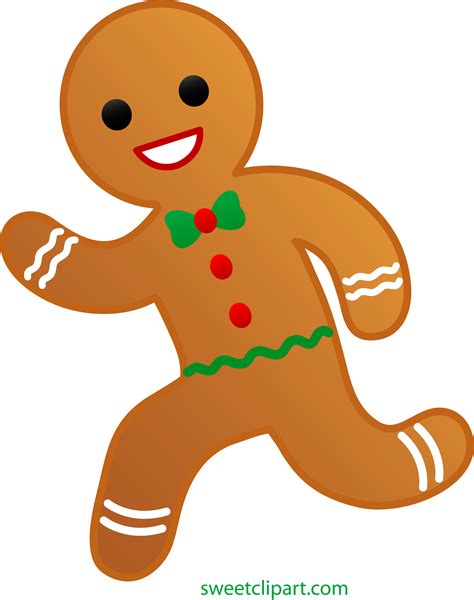 Gingerbread Man Running Clip Art - Sweet Clip Art | Gingerbread man ...