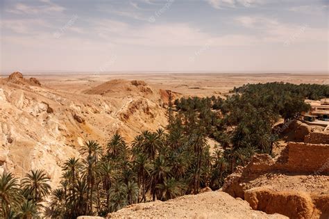 Premium Photo | Landscape Chebika oasis in Sahara desert. Ruins ...