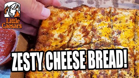 Little Caesars Zesty Cheese Bread Review 🍕😮 - YouTube