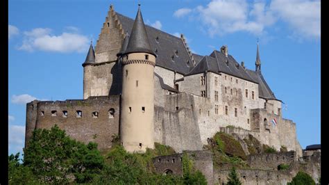 Ardennes Luxembourg tourism video: Vianden Castle Château, Oesling ...