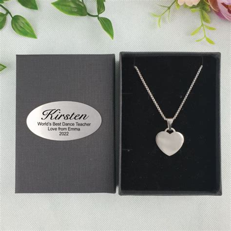 Sports Coach | Coach / Teacher Heart Pendant Necklace in Personalised Box