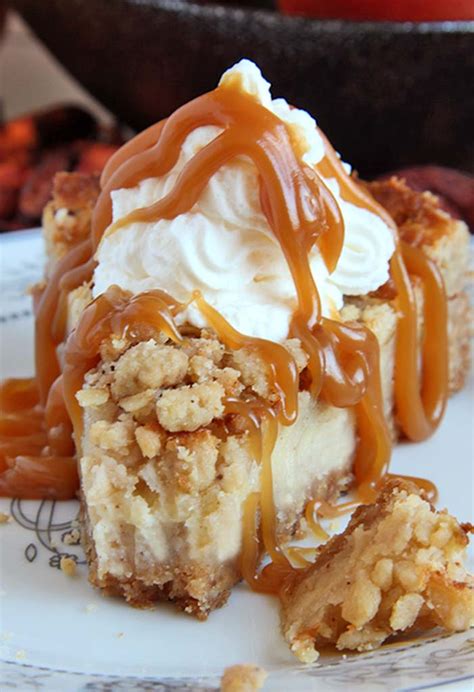 Caramel Apple Crisp Cheesecake - Cakescottage