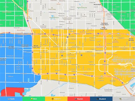 Downtown Phoenix Neighborhoods Map