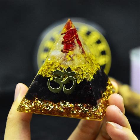 Orgone Pyramid Red Crystal and Garnet - Orgone Pyramids