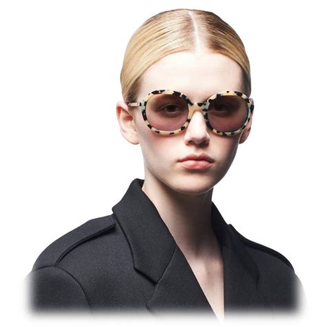 Prada - Round Sunglasses - Cameo Beige Tortoiseshell - Prada Collection ...