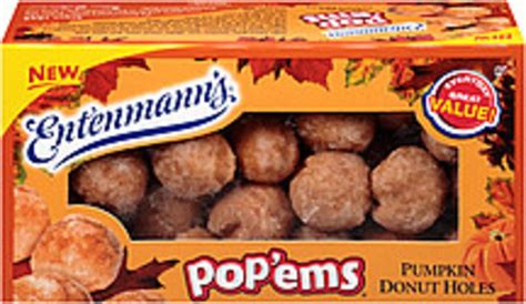 Entenmann's Donuts Pumpkin Donut Holes - 15 oz, Nutrition Information ...