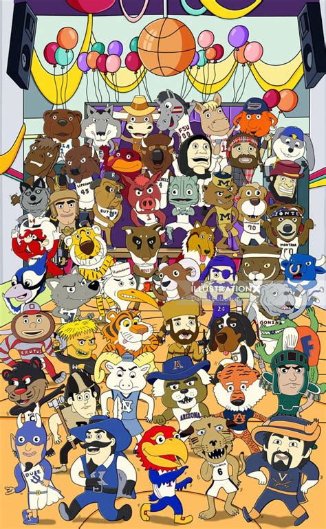 NCAA Mascots | Illustration by Daniel Sulzberg