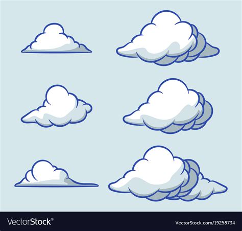 Bubble cloud collection set Royalty Free Vector Image