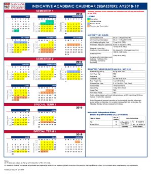 Ntu Academic Calendar - Fill Online, Printable, Fillable, Blank | pdfFiller