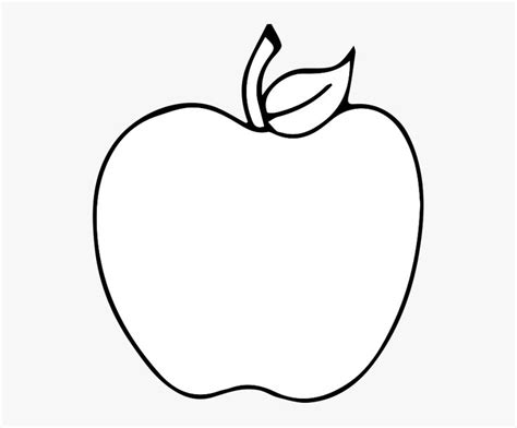 Black And White Apple Drawing Clip Art - Apple Silhouette Clip Art