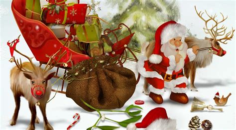 santa claus, reindeer, gifts Wallpaper, HD Holidays 4K Wallpapers ...