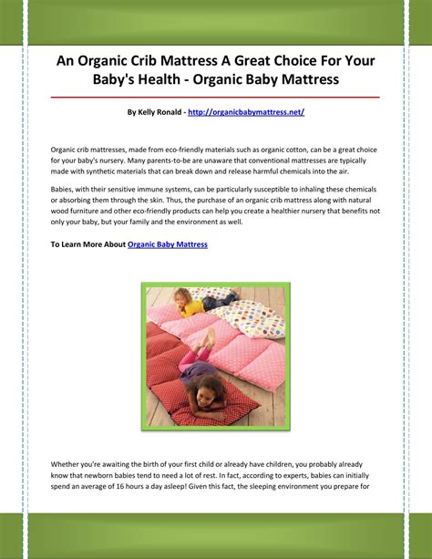 Organic baby mattress by hfgdvcfdbfgvbcn - Issuu