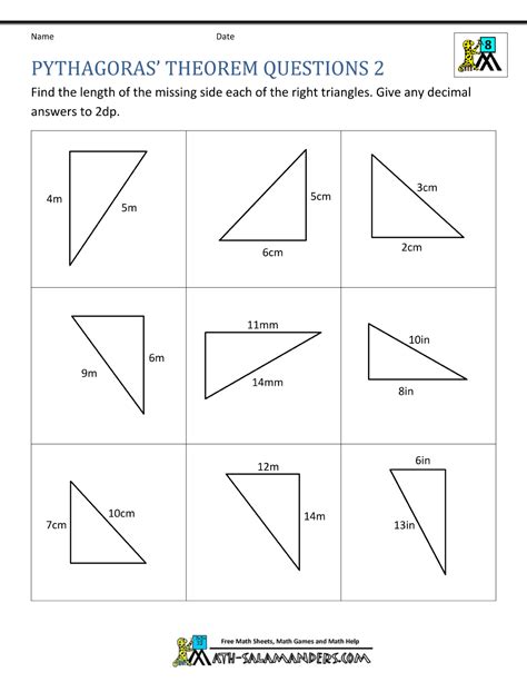 Pythagoras Theorem Questions