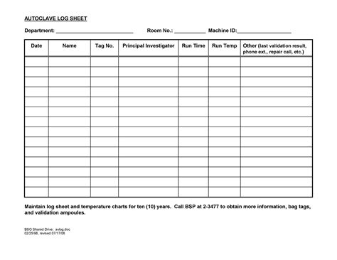 50 Printable Log Sheet Templates [Direct Download] ᐅ TemplateLab