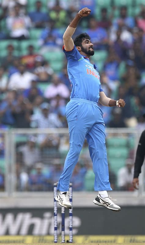 Jasprit Bumrah jumps in celebration | ESPNcricinfo.com