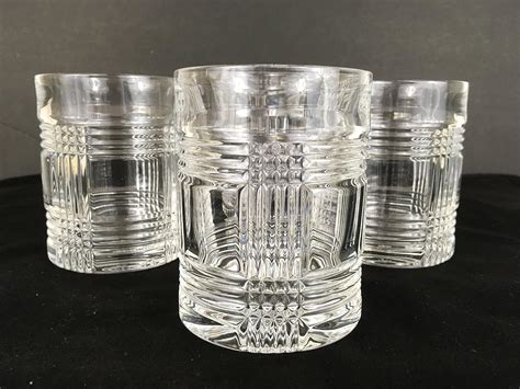 Lauren by Ralph Lauren Glen Plaid Double Old Fashioned Glasses (Set of ...