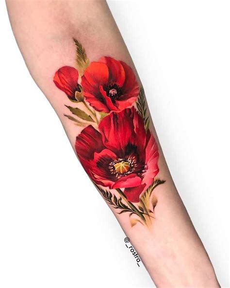 60 Beautiful Poppy Tattoo Designs and Meanings | Page 2 of 6 | TattooAdore