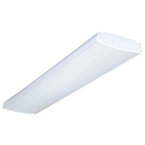 Lithonia Lighting Wrap Multi-Volt 2-Light White Ballast Ceiling ...