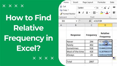 How to Find Relative Frequency in Excel? - Earn & Excel