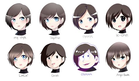 Style Challenge - 8 Different Anime Styles! by karuuko on DeviantArt