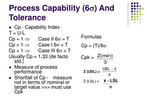 Process Capability Formula