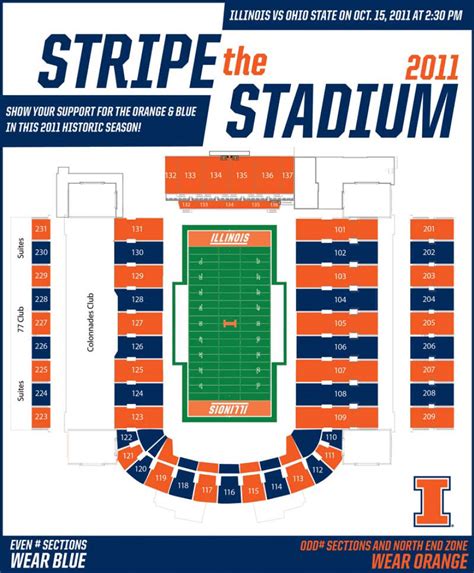 Illinois Memorial Stadium Seating Chart | Printable Templates Free