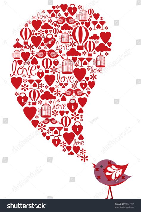 Love Speech Bubble Stock Vector Illustration 93791914 : Shutterstock