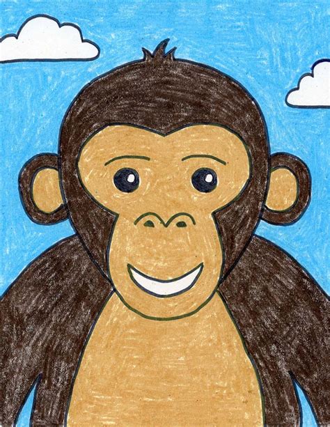 how to draw a monkey - Tiwstyourstitches