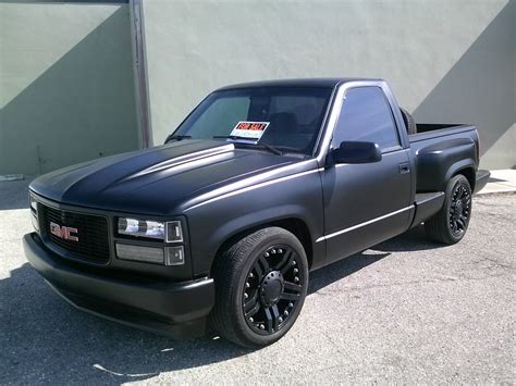 1994 GMC SIERRA SLE STEPSIDE CUSTOM PICKUP 1500 20' WHEELS LOWERED RAT ...