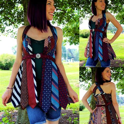 Upcycled Necktie Vest | Upcycle clothes, Upcycled fashion, Recycled dress