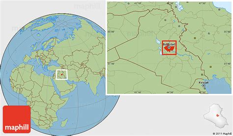 Savanna Style Location Map of Baghdad