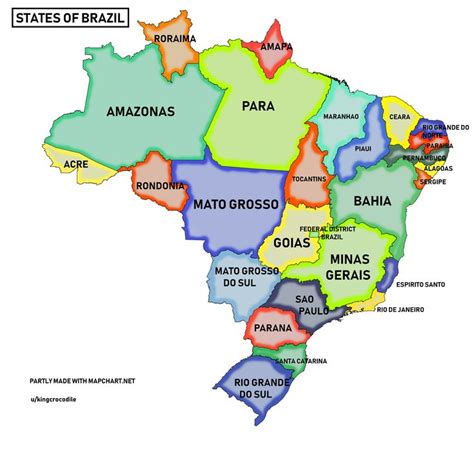 States of Brazil | Brazil map, States of brazil, Brazil culture