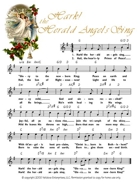 Hark! The Herald Angels Sing | Christmas sheet music, Printable sheet ...