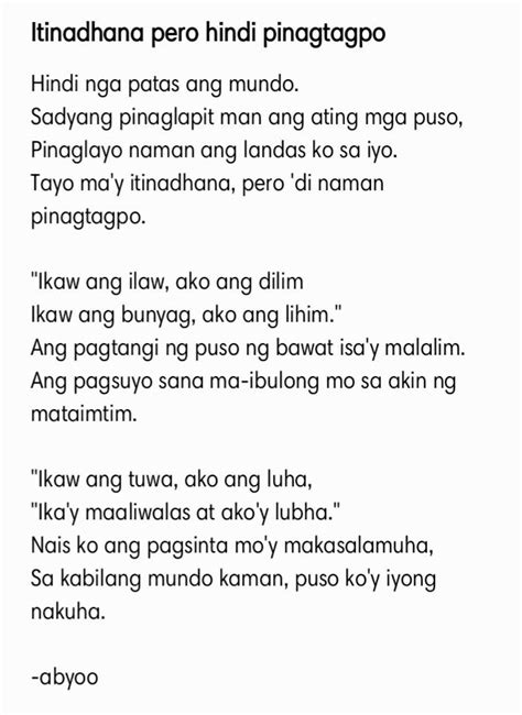 Tanaga Tagalog Poems